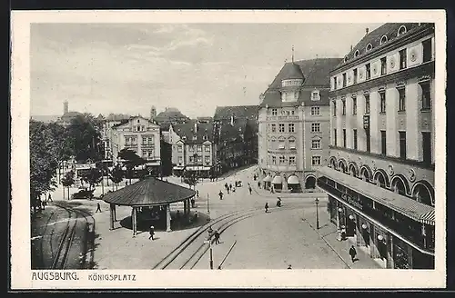 AK Augsburg, Café Königsbau am Königsplatz