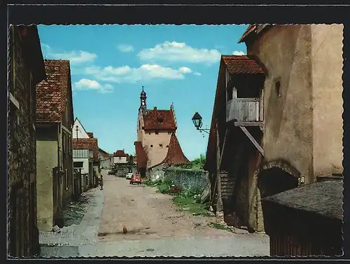 AK Sulzfeld, Strassenpartie im historischen Stadtteil