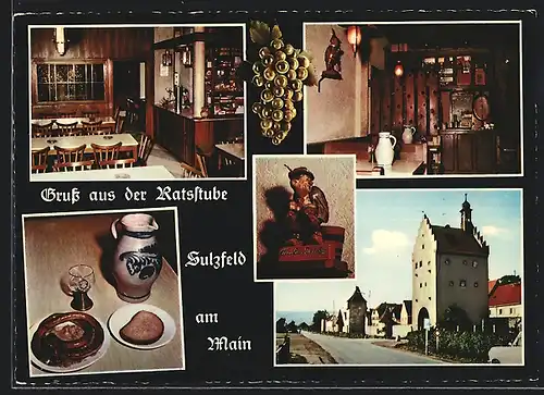 AK Sulzfeld am Main, Gaststätte zur Ratsstube, Innenansicht