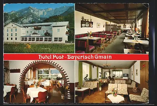 AK Bayerisch Gmain, Am Hotel Post, Innenansicht