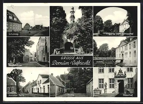 AK Dornum /Ostfriesld., Kirchstasse, Eingang zum Schlosshof, Schloss