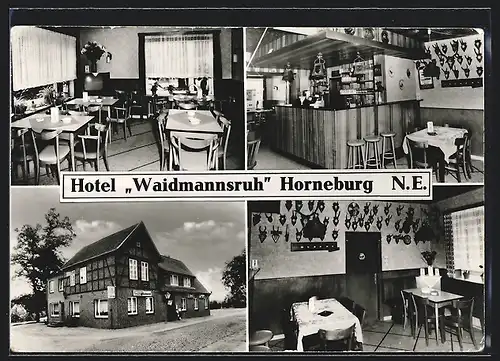 AK Horneburg, Am Hotel Waidmannsruh, Innenansicht