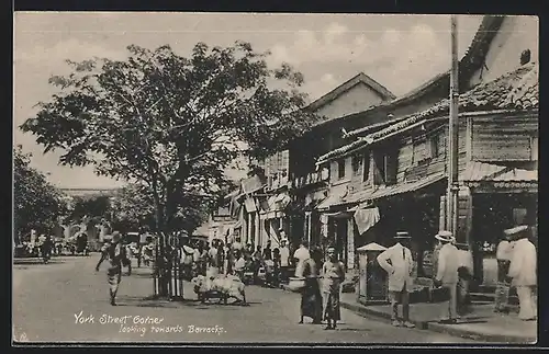 AK Colombo, York Street Corner looking towards Barracks