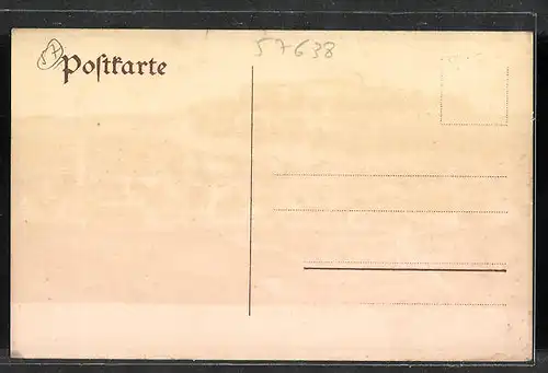 AK Bitsch, Stadtpanorama vom Berg gesehen