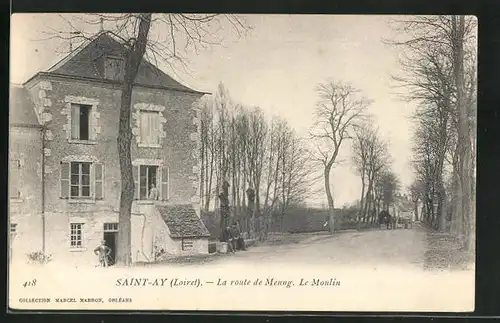 AK Saint-Ay, La route de Meung, Le Moulin