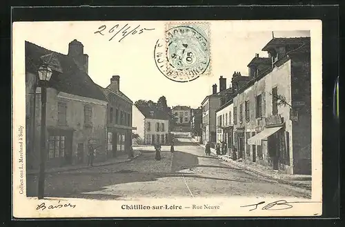 AK Châtillon-sur-Loire, Rue Neuve, Strassenpartie