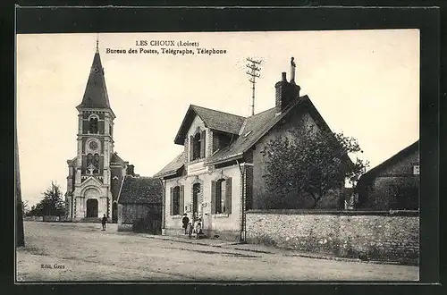 AK Les Choux, Bureau des Postes, Télégraphe, Télephone