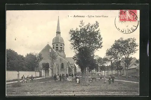 AK Artenay, Église Saint-Victor