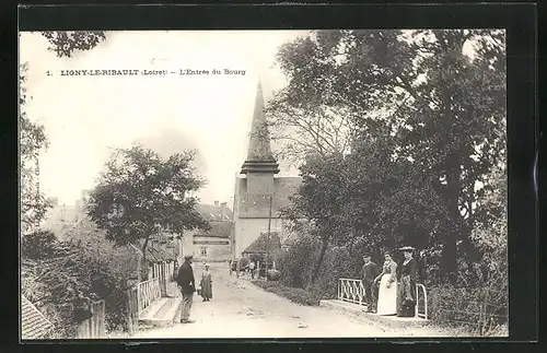 AK Ligny-le-Ribault, L`Entrée du Bourg