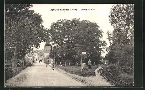 AK Ligny-le-Ribault, Entrée du Pays