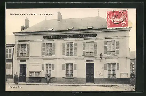 AK Beaune-la-Rolande, Hôtel de Ville
