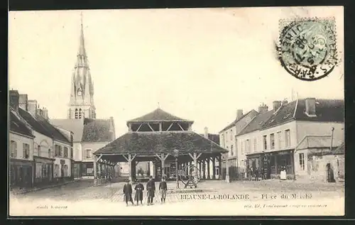 AK Beaune-la-Rolande, Place du Marché