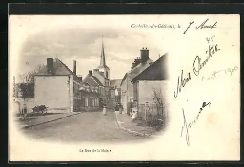 AK Corbeilles-du-Gatinais, La Rue de la Mairie