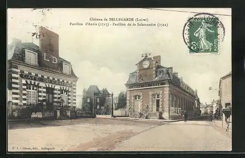 AK Bellegarde, Château, Pavillon d`Antin et Pavillon de Salamandre