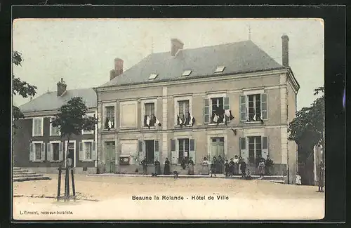 AK Beaune-la-Rolande, Hôtel de Ville