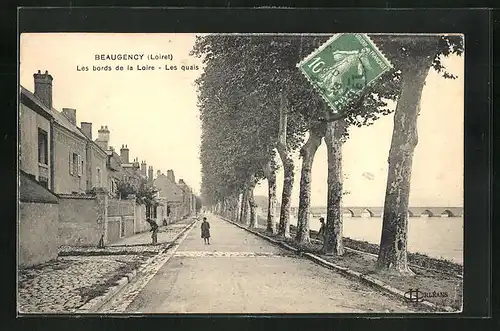 AK Beaugency, Les borde de la Loire, Les quais