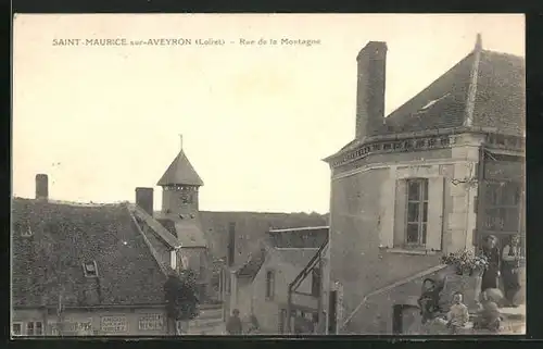 AK St-Maurice-sur-Aveyron, Rue de la Montagne, Strassenpartie