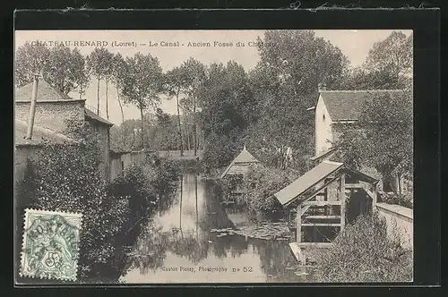 AK Chateau-Renard, le Canal, ancien Fossé du Chateau