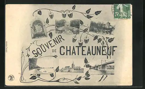 AK Chateauneuf, verschiedene Ortsansichten