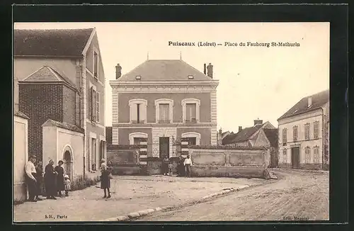 AK Puiseaux, Place du Faubourg St Mathurin