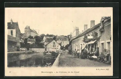 AK Montargis, Le Chateau, vu du Canal