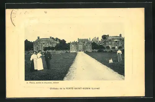 AK La Ferté-Saint-Aubin, Strasse zum Schloss