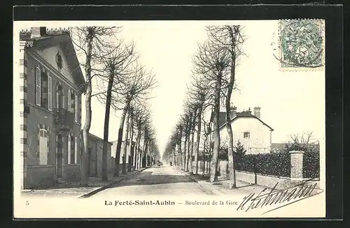 AK La Ferté-Saint-Aubin, Boulevard de la Gare