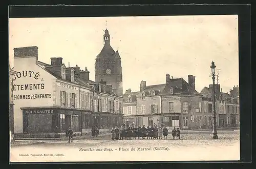 AK Neuville-aux-Bois, Place du Martroi, Sud-Est