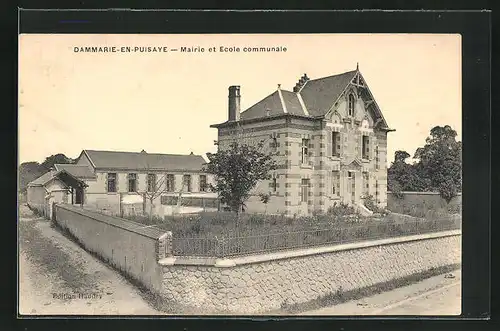 AK Dammarie-en-Puisaye, Mairie et Ecole communale