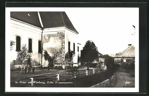AK St. Peter a. Wimberg, Ortspartie mit Häusern