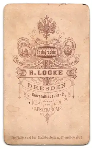 Fotografie H. Locke, Dresden, Portrait Herr mit Kinnbart