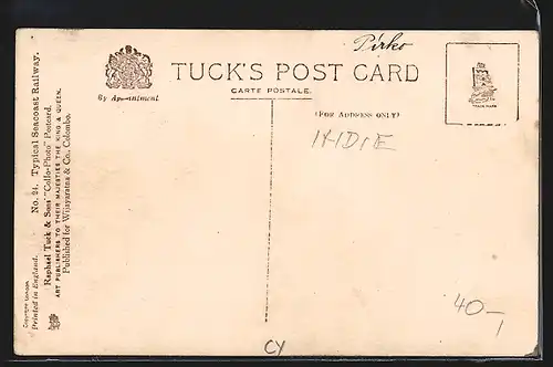 AK Colombo, Typical Sea Coast Railway