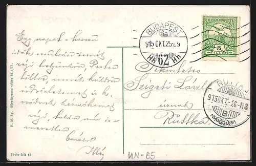 AK Budapest, Blick zum Parlament, Dampferpartie