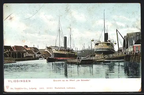 AK Vlissingen, Gezicht op de Werf de Schelde