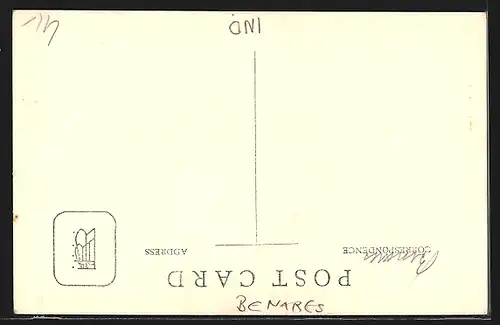 AK Benares, Ortsansicht am Wasser