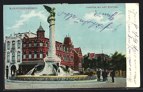 AK `S Hertogenbosch, Fontein bij het Station