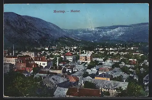 AK Mostar, Panorama aus der Vogelschau