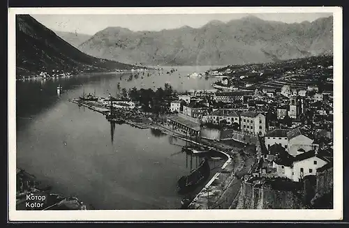 AK Kotor, Stadtansicht aus der Vogelperspektive