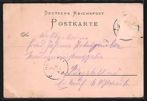 Lithographie Konstanz /Bodensee, Ortsansicht vom Wasser aus, Spaziergänger