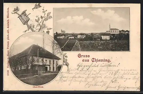 AK Chieming, Gasthaus zum Ober-Wirth