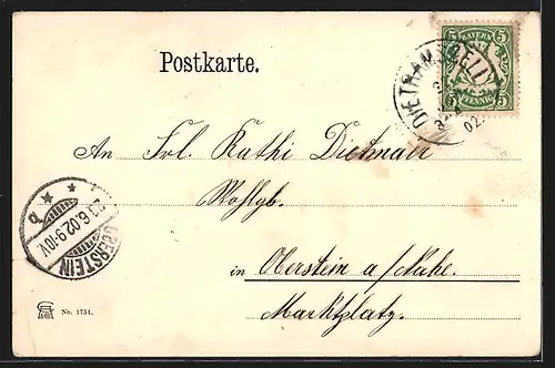 AK Ober-Mühlthal, Orts- und Totalansicht