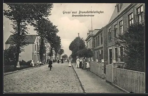 AK Brunsbüttelerhafen, Einwohner auf der Brunsbüttelerstrasse