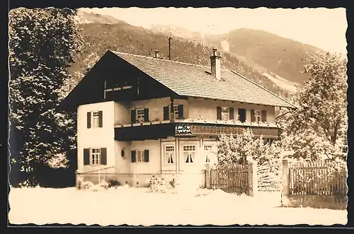 Foto-AK Unterwössen / Obb., Hotel Daheim