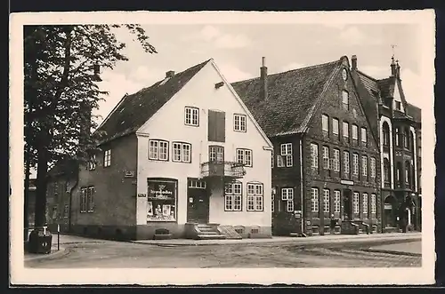 AK Elmshorn, Königsstrasse mit Blick auf das Möhringsche Haus