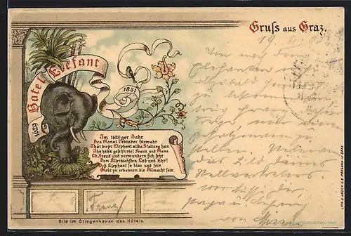 Lithographie Graz, Hotel Elefant