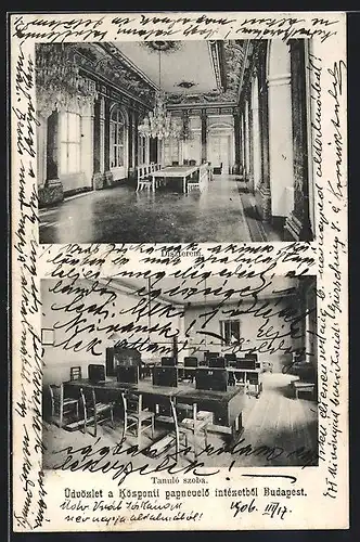 AK Budapest, Központi papnevelö intezetböl, Diszterem, Tanulo szoba