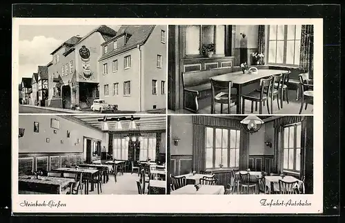 AK Steinbach-Giessen, Gasthaus Einnhorn zur Tante Anna, Innenansichten