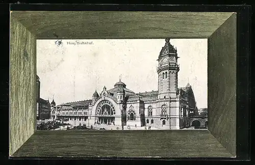 AK Köln, Hauptbahnhof, Passepartout