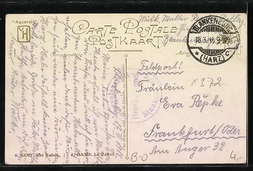 Künstler-AK Gent, Het Rabot