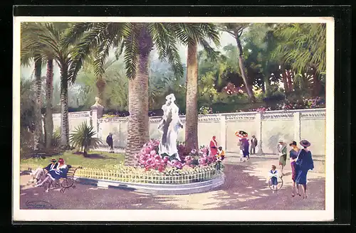 Künstler-AK San Remo, Giardini dell` Imperatrice